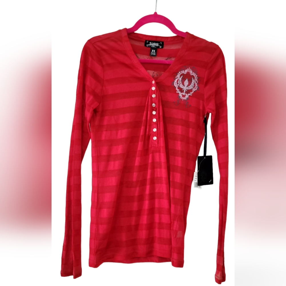 Adiktd Red Longsleeve Tee